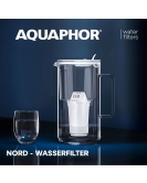 AQUAPHOR GLAS weiß Filterkanne Nord inkl. Filter A5 Mg, 350 l. AQUAPHOR GLAS weiß Filterkanne Nord inkl. Filter A5 Mg, 350 l.