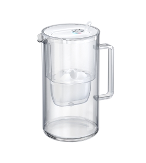 AQUAPHOR Glas-Filterkanne weiß, mit Filterkartusche MAXFOR+, 200 l.