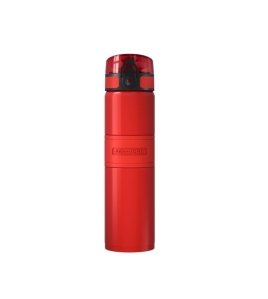 CITY COOL Filterflasche 0,5 L. aus Edelstahl, bis 24h kaltes Wasser, rot