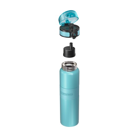 CITY COOL Filterflasche 0,5 L. aus Edelstahl, bis 24h kaltes Wasser, hellblau