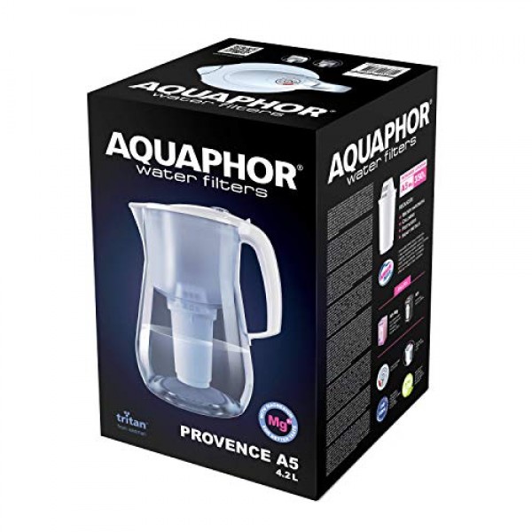AQUAPHOR Set Filterkanne Provence inkl. 6 Filter A5, 350 l.