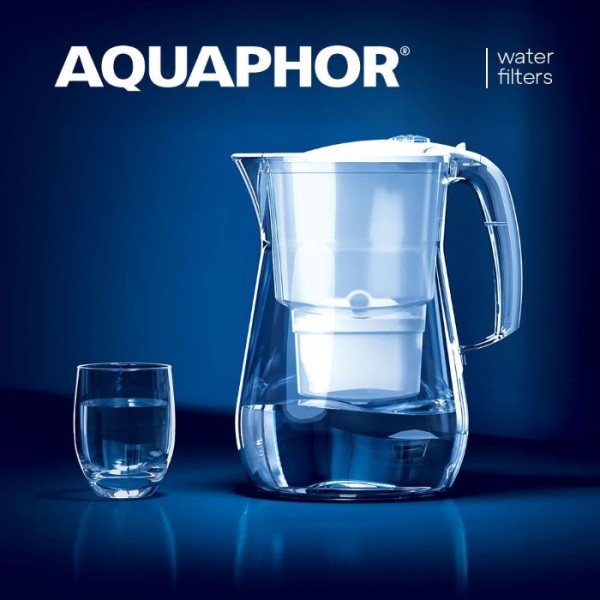 AQUAPHOR Filterkanne Onyx aus Tritan, inkl. Filter MAXFOR+, 200 l.
