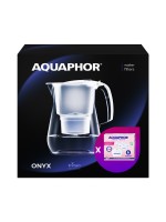 AQUAPHOR Set Filterkanne Onyx inkl. 6 Filter MAXFOR+ Mg, 200 l.