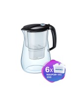 AQUAPHOR Set Filterkanne Onyx inkl. 6 Filter MAXFOR+ Magnesium, 200 l.