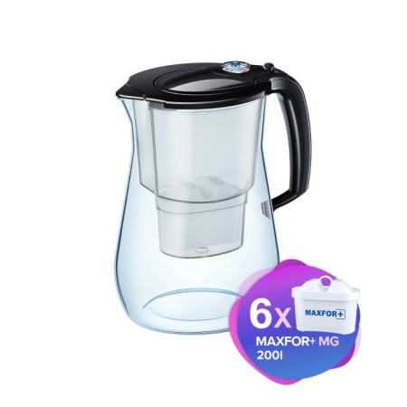 AQUAPHOR Set Filterkanne Onyx inkl. 6 Filter MAXFOR+ Magnesium, 200 l.