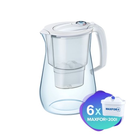 AQUAPHOR Set Filterkanne Onyx inkl. 6 Filter MAXFOR+H Kalkschutz, 200 l.