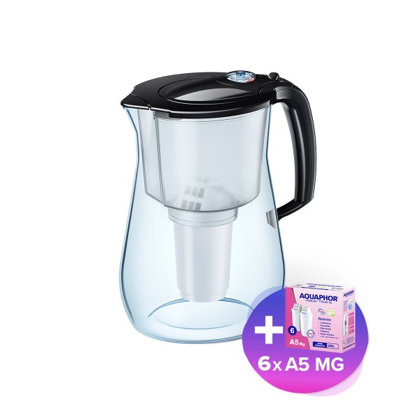 AQUAPHOR Set Filterkanne Provence inkl. 6 Filter A5 Magnesium, 350 l.
