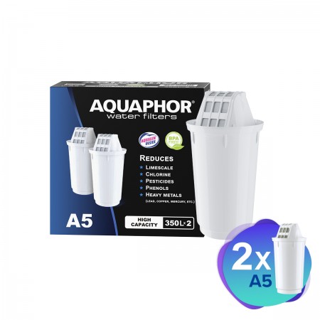 AQUAPHOR Set Filterkanne Smile inkl. 2 Filter A5 Magnesium, 350 l.