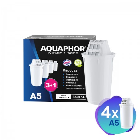 AQUAPHOR Pack 4 A5 Wasserfilter, 350 l.