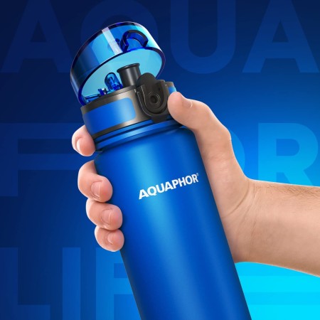 AQUAPHOR CITY Trinkflasche Filterflasche 0,5 L., blau