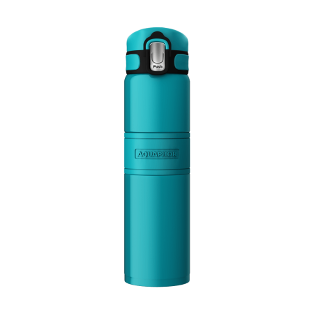 AQUAPHOR Thermoflasche 0,480 L., dunkelgrün, warm oder kalt bis 6 Stunden