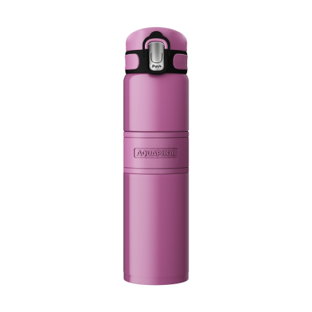 AQUAPHOR Thermoflasche 0,480 L., cyclamen, warm oder kalt bis 6 Stunden