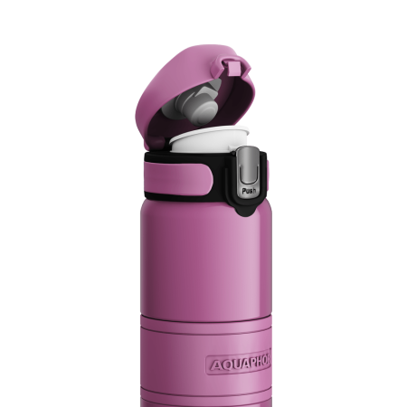 AQUAPHOR Thermoflasche 0,480 L., cyclamen, warm oder kalt bis 6 Stunden