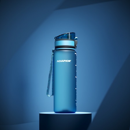 AQUAPHOR CITY Trinkflasche Filterflasche 0,5 L., blau