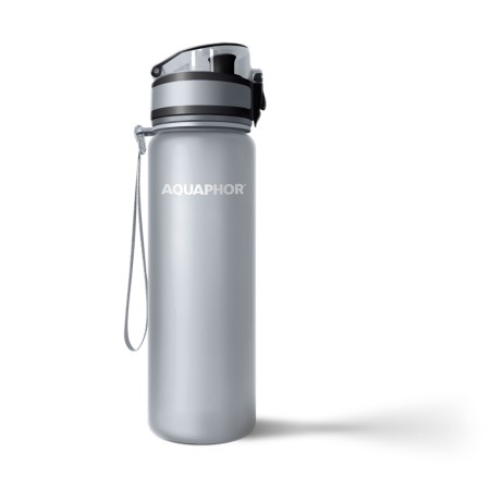 AQUAPHOR CITY Trinkflasche Filterflasche 0,5 L., grau