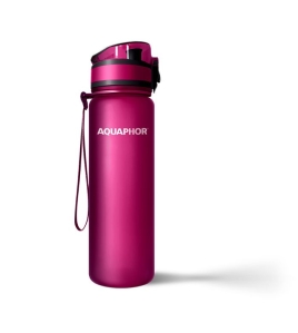 AQUAPHOR CITY Trinkflasche Filterflasche 0,5 L., rubin