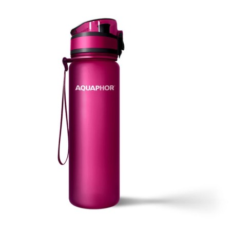 AQUAPHOR CITY Trinkflasche Filterflasche 0,5 L., rubin