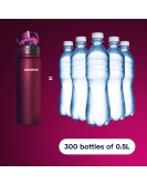 AQUAPHOR CITY Trinkflasche Filterflasche 0,5 L., rubin AQUAPHOR CITY Trinkflasche Filterflasche 0,5 L., rubin