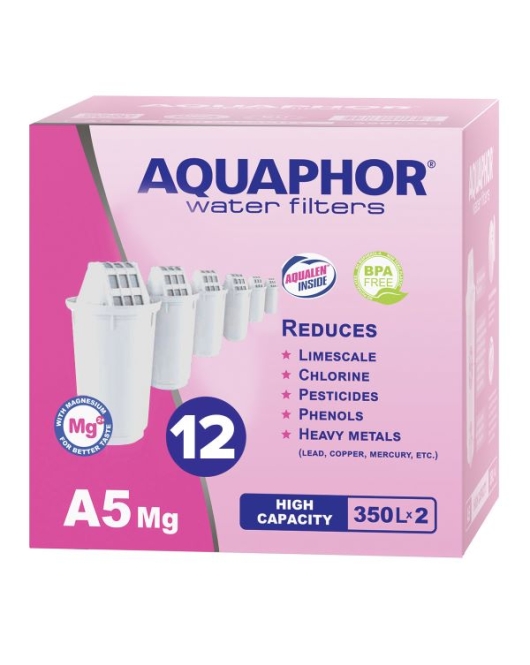 AQUAPHOR Pack 12 A5 Mg. (Magnesium) Wasserfilter, 350 l. AQUAPHOR Pack 12 A5 Mg. (Magnesium) Wasserfilter, 350 l.
