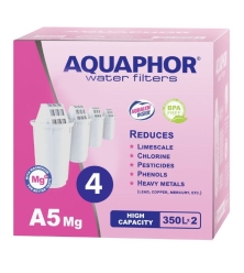 AQUAPHOR Pack 4 A5 Mg. (Magnesium) Wasserfilter, 350 l.