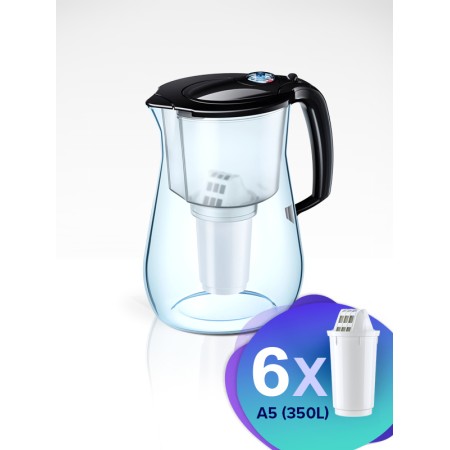 AQUAPHOR Set Filterkanne Provence inkl. 6 Filter A5, 350 l.