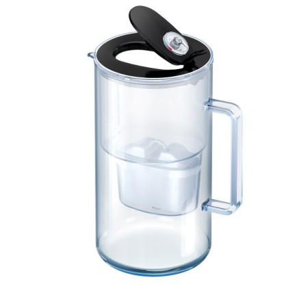 AQUAPHOR Glas-Wasserfilter schwarz, mit Filterkartusche MAXFOR+