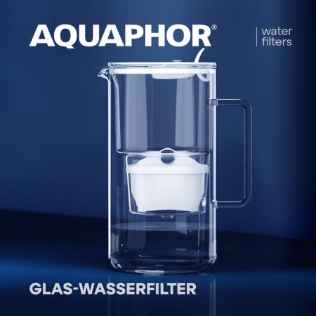 AQUAPHOR Glas-Wasserfilter mit Filterkartusche MAXFOR+