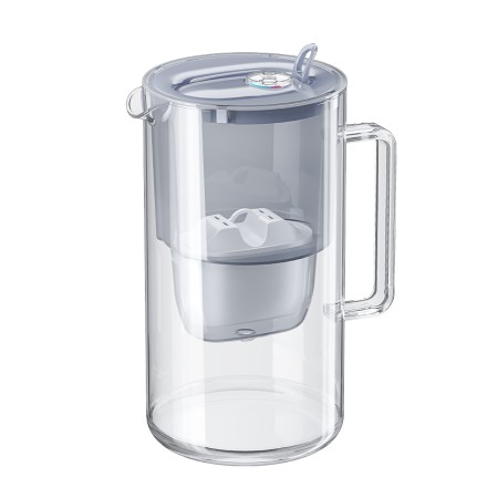 AQUAPHOR Glas-Wasserfilter grau, mit Filterkartusche MAXFOR+, 200 l.