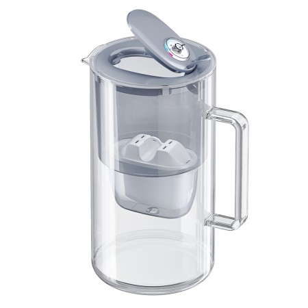 AQUAPHOR Glas-Wasserfilter grau, mit Filterkartusche MAXFOR+, 200 l.