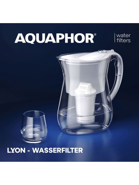 AQUAPHOR Set Filterkanne Lyon 2xA5 350 l., aus Tritan, bruchsicher