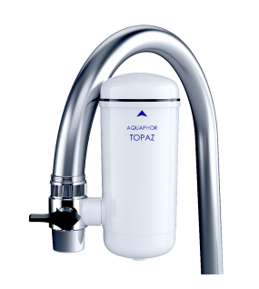 TOPAZ Aktivkohle Wasserfilter für den Wasserhahn ohne Enthärtung, 750 L