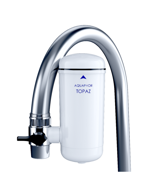 TOPAZ Aktivkohle Wasserfilter für den Wasserhahn ohne Enthärtung, 750 L