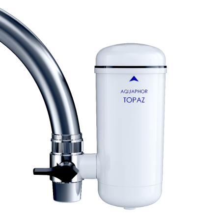 AQUAPHOR TOPAZ Aktivkohle Wasserfilter für den Wasserhahn ohne Enthärtung, 750 L