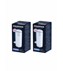 AQUAPHOR TOPAZ Pack 2 Ersatz-Kartusche für den Wasserhahn, ohne Enthärtung