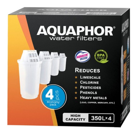 AQUAPHOR Pack 4 A5H Wasserfilter für hartes Wasser. Extra Kalkschutz