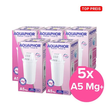 AQUAPHOR Pack 5 A5 Mg. (Magnesium) Wasserfilter, 350 l.