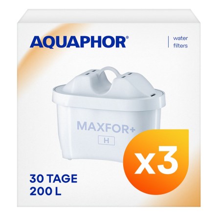 AQUAPHOR MAXFOR+ H, Wasserfilter für hartes Wasser, Pack 3. Extra Kalkschutz