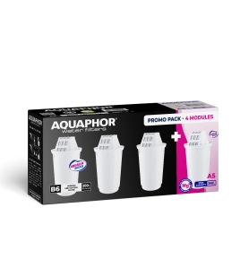 AQUAPHOR Pack 3x A5 plus 1x A5 Mg. (Magnesium) Wasserfilter, 350 l.