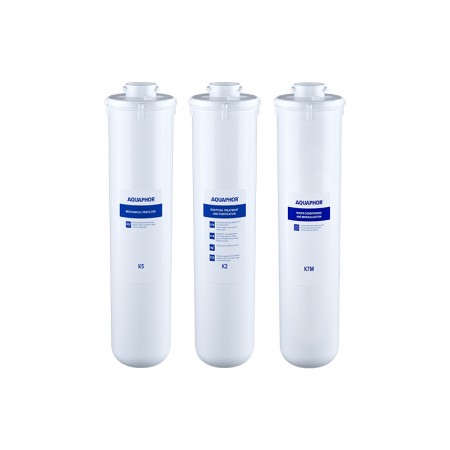Set von drei Ersatz-Filterkartuschen (K2, K5, K7M) für Umkehrosmose-Anlagen